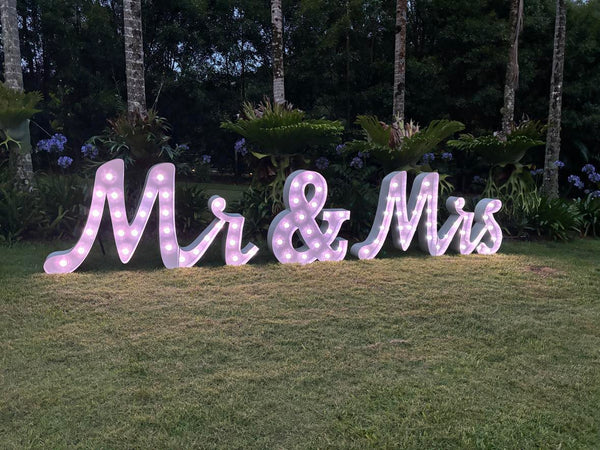 Mr & Mrs Led Marquee Lights 120cm