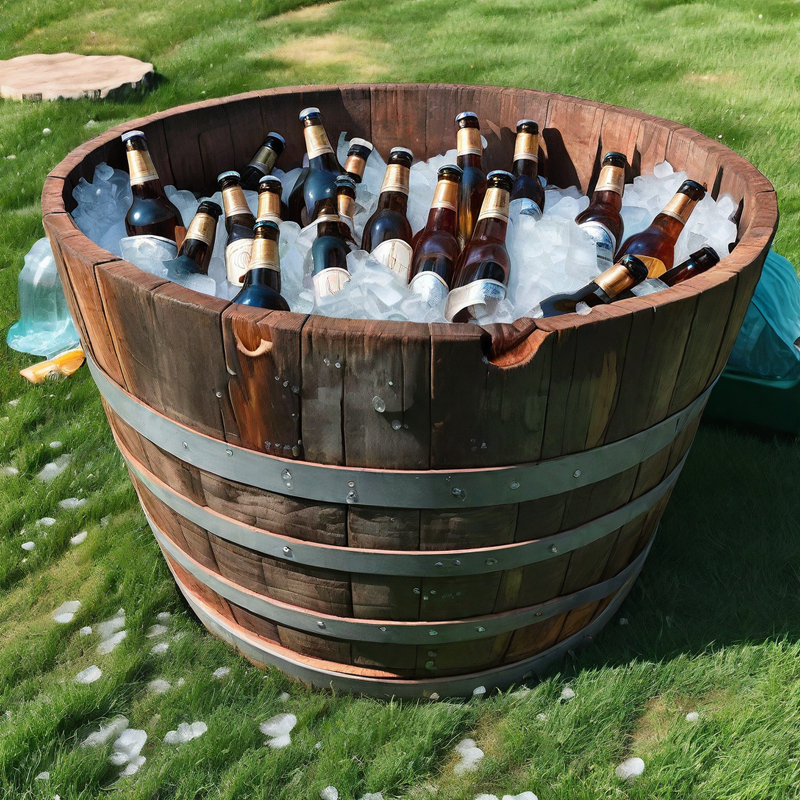 Half Wine Barrel Esky