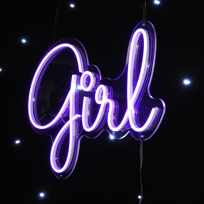 Girl RGB Neon Sign 500mm x 343mm