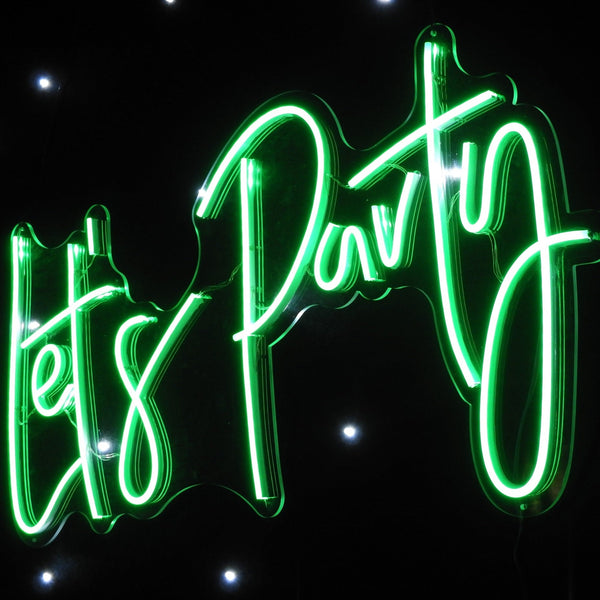 Let's Party RGB Neon Sign 800mm x 490mm