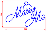 Marry Me RGB Neon Sign 900mm x 581mm