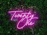 Twenty One RGB Neon Sign 900mm x 581mm